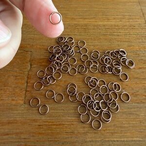 100 Jump Rings, 6mm Findings in Antique Copper Tone for Jewelry Making